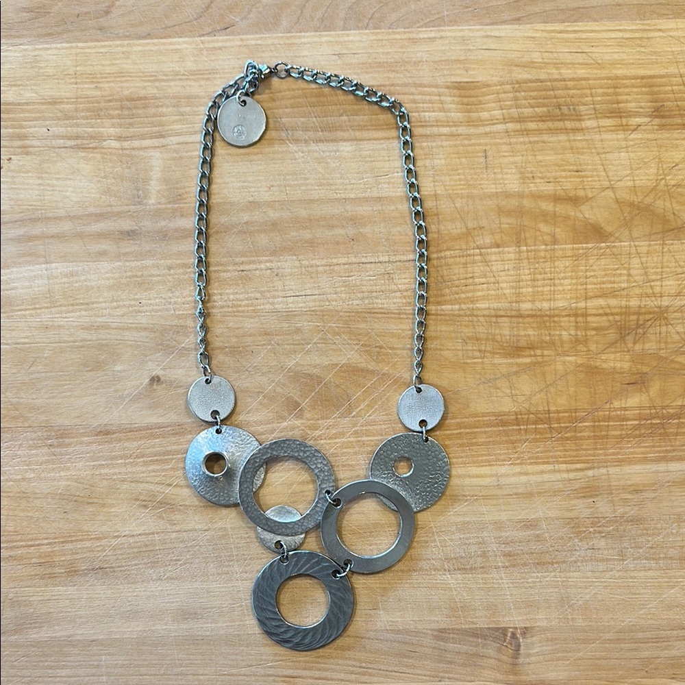 Aitkens Pewter Medium Venus necklace.
